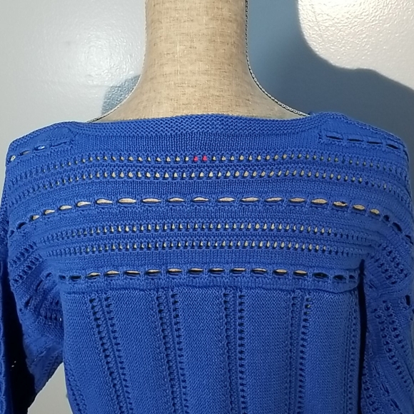 Vince Camuto Boatneck Pointelle Sweater Med NWT - Picture 7 of 12